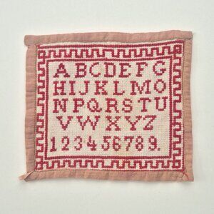 Vintage hand-embroidered alphabet